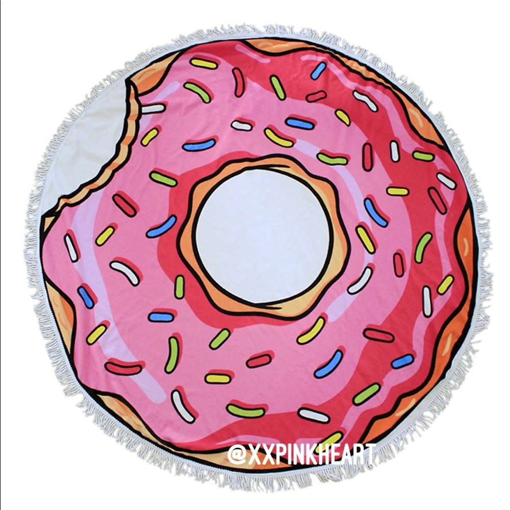 DONUT 💖 ROUND BEACH TOWEL
